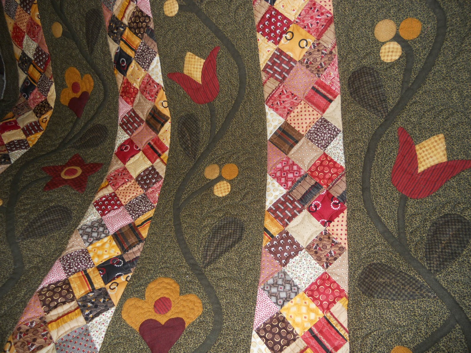 The Clothesline Quilter Bubble Gum Quilt by The Woolen Needle