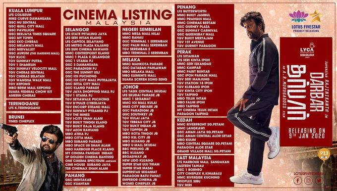 Darbar Movie Overseas Theatre List 