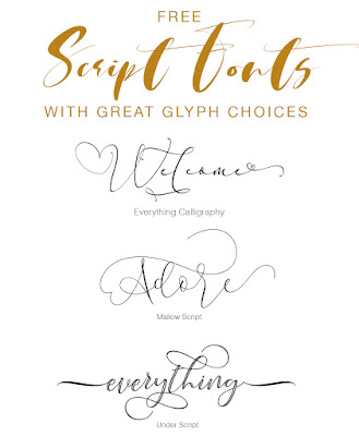 Script fonts with great glyph choices