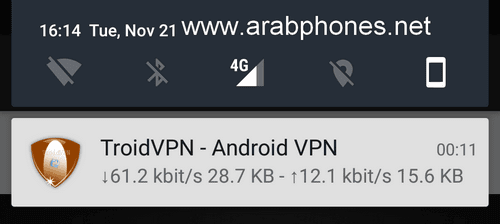 تطبيق  TroidVPN للحصول على أنترنت 3G مجاني