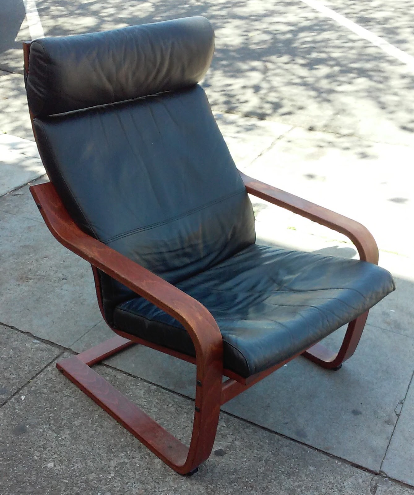 UHURU FURNITURE & COLLECTIBLES SOLD 13790 IKEA Leather Poang Chair 80