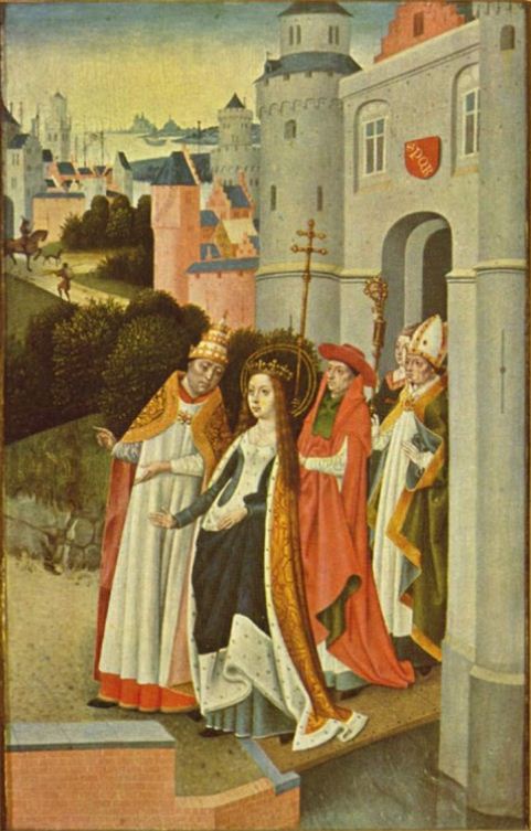 Santa Ursula y compañeras mártires Pintura. Maestro de la leyenda de