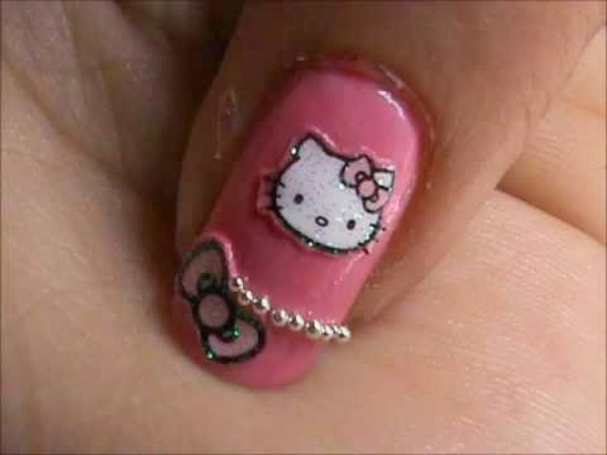 One Hundred Styles Hello Kitty Nail Art Designs for Short Nails