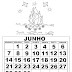 CALENDÁRIO 2020 PARA COLORIR - JUNHO