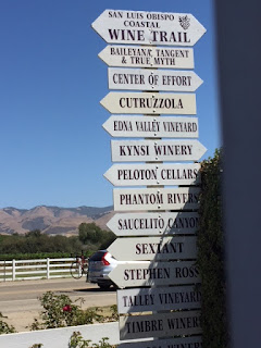 Wine trail sign for San Luis Obispo
