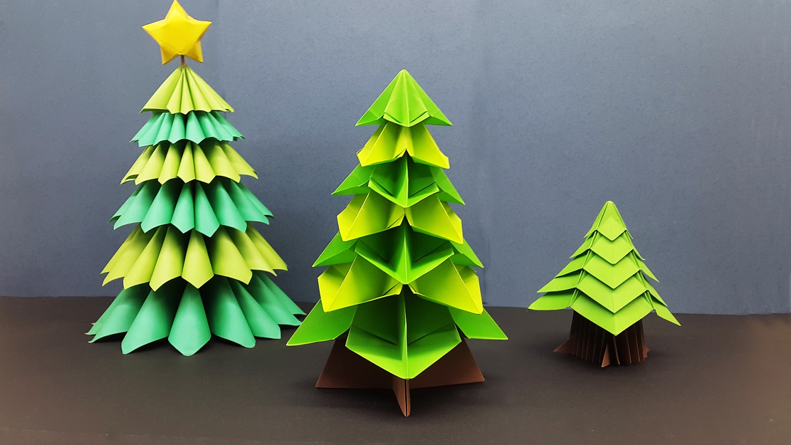Colors Paper DIY Mini Christmas Tree out of Paper How to Make 3D