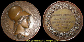 Medalla premiación Exposición 1875