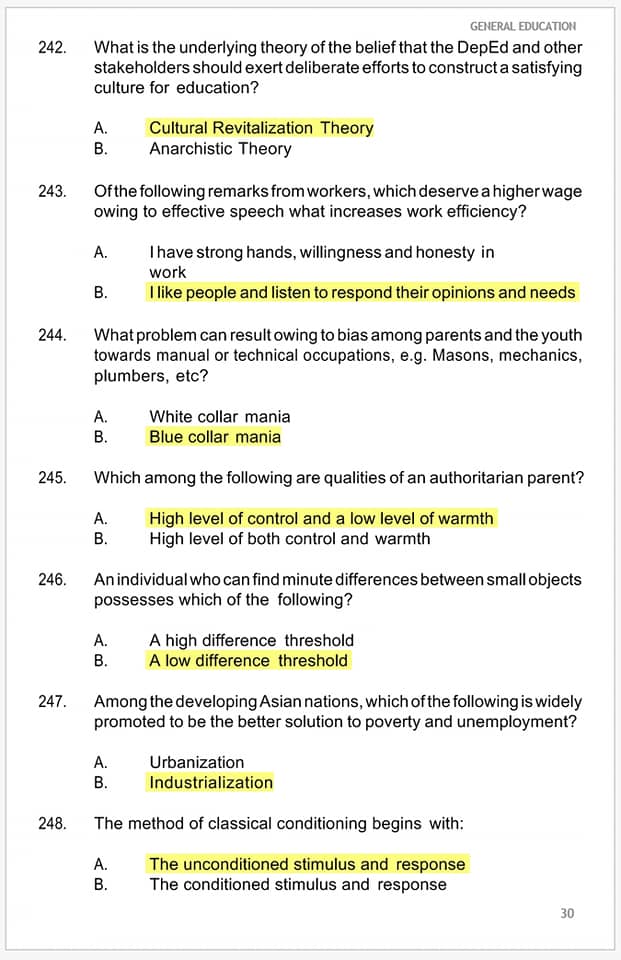 Let Reviewer 2023 New Curriculum With Answers Prof Ed Gen Ed Major