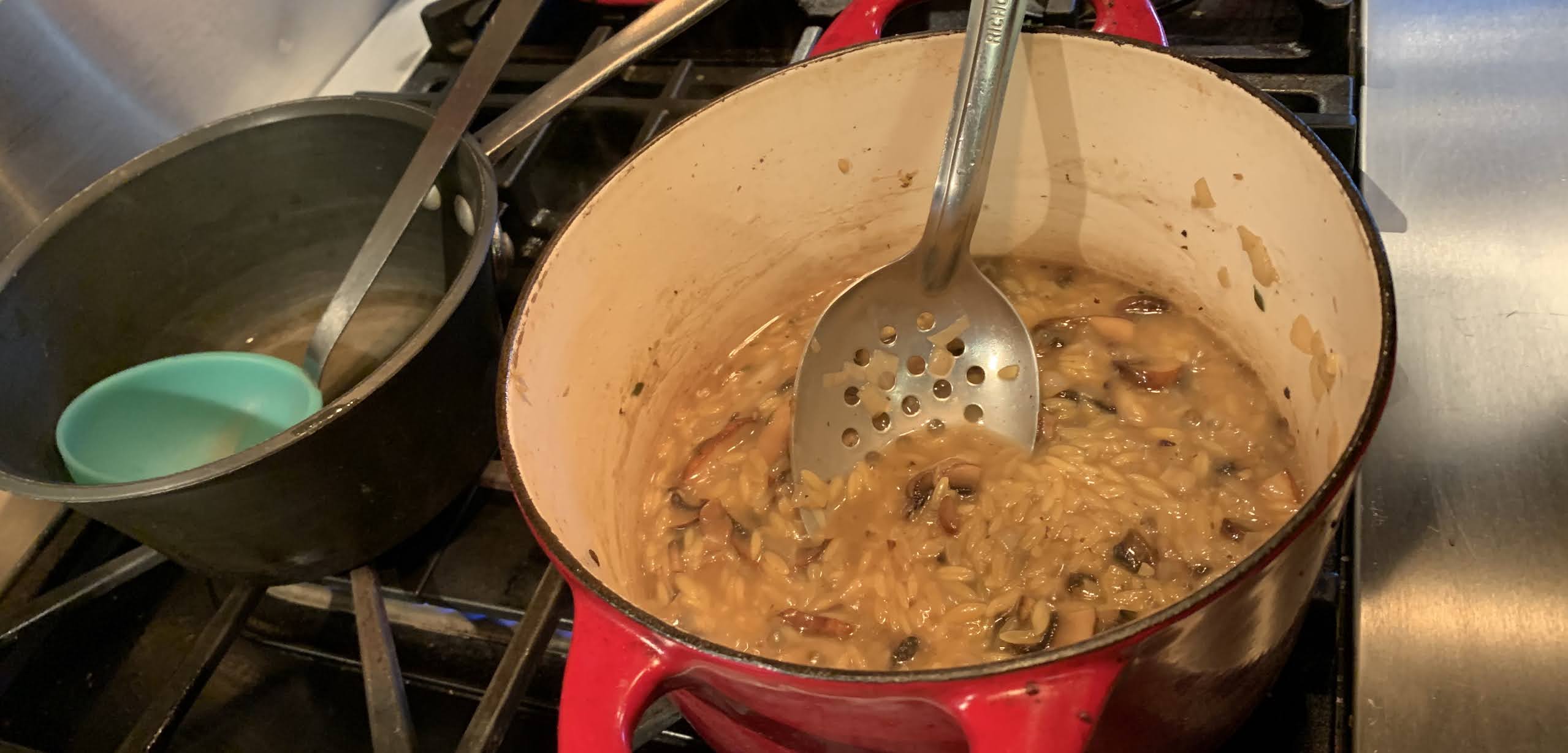 Cooking with Barry & Meta Mushroom & Asparagus Orzo Risotto