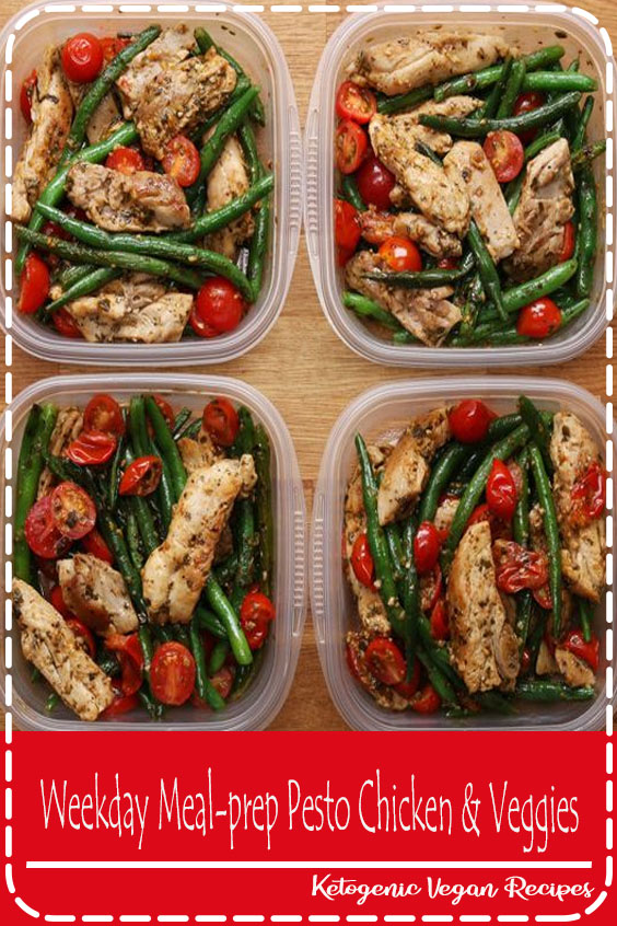 Weekday Mealprep Pesto Chicken & Veggies Food Healthy Delivery