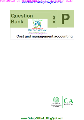 CAF-08 -Cost and Management Accounting 2015- Question Bank CAF-08 -Cost and Management Accounting 2015- Question Bank