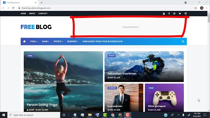 How To Edit Header Ads Widget on MAXSEO Blogger Theme