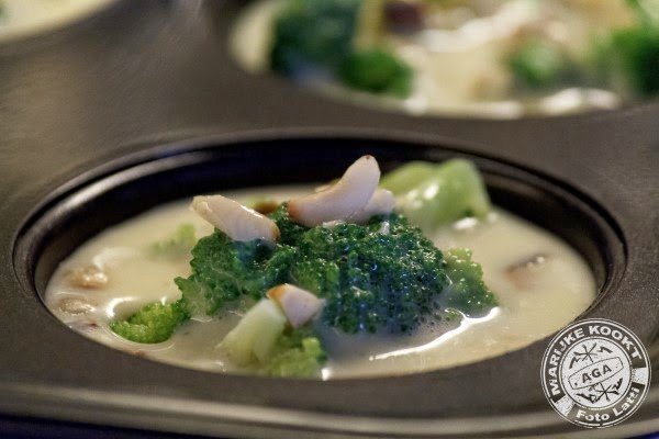 Flan van broccoli met nootjes