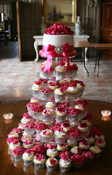 cupcake cupcakes pink cake tower cakes weddings towers fuchsia quinceanera vanilla flickr gold pretty decorations teal slice tier cup bow