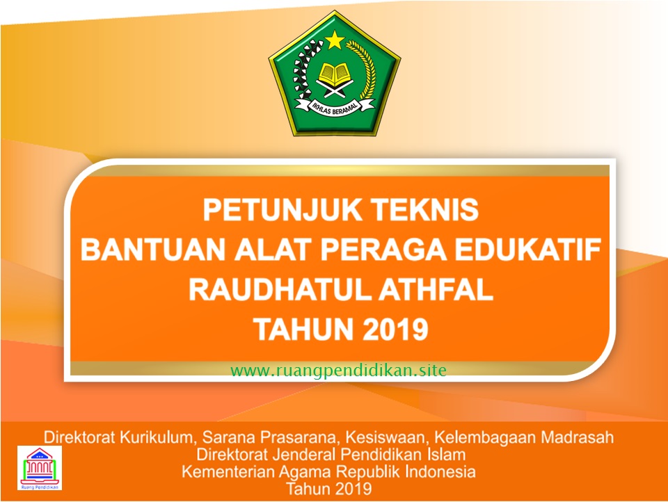 Juknis Bantuan Alat Peraga Edukatif Ape Madrasah Ra Tahun 2019 Ruang Pendidikan
