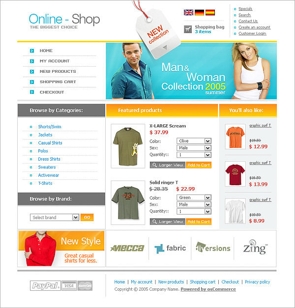Eagle X Webs: 7 free online stores templates Eagle X Webs: 7 free online stores templates