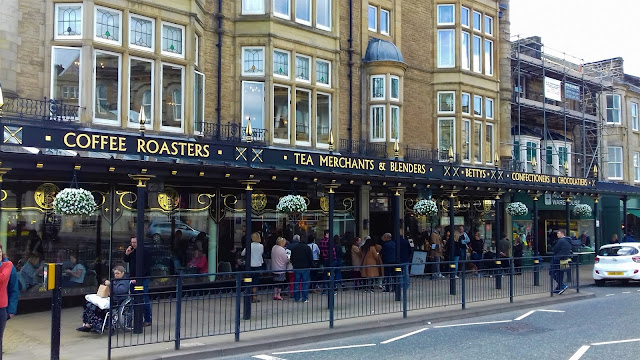 Queues outside Betty's Tea Rooms in Harrogate town centre, Yorkshire -How to spend a weekend in Leeds, things to do in Leeds Queues outside Betty's Tea Rooms in Harrogate town centre, Yorkshire -How to spend a weekend in Leeds, things to do in Leeds