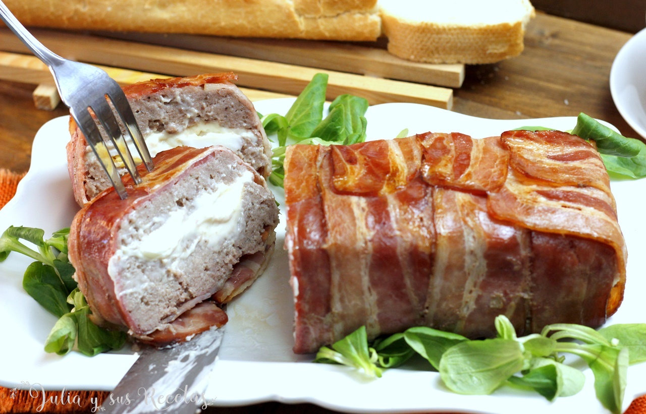 JULIA Y SUS RECETAS Pastel de carne de pollo y bacon