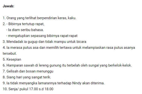 Jawaban Kalimat Ekspresif Bahasa Indonesia kelas 9 hal 77 sd 78