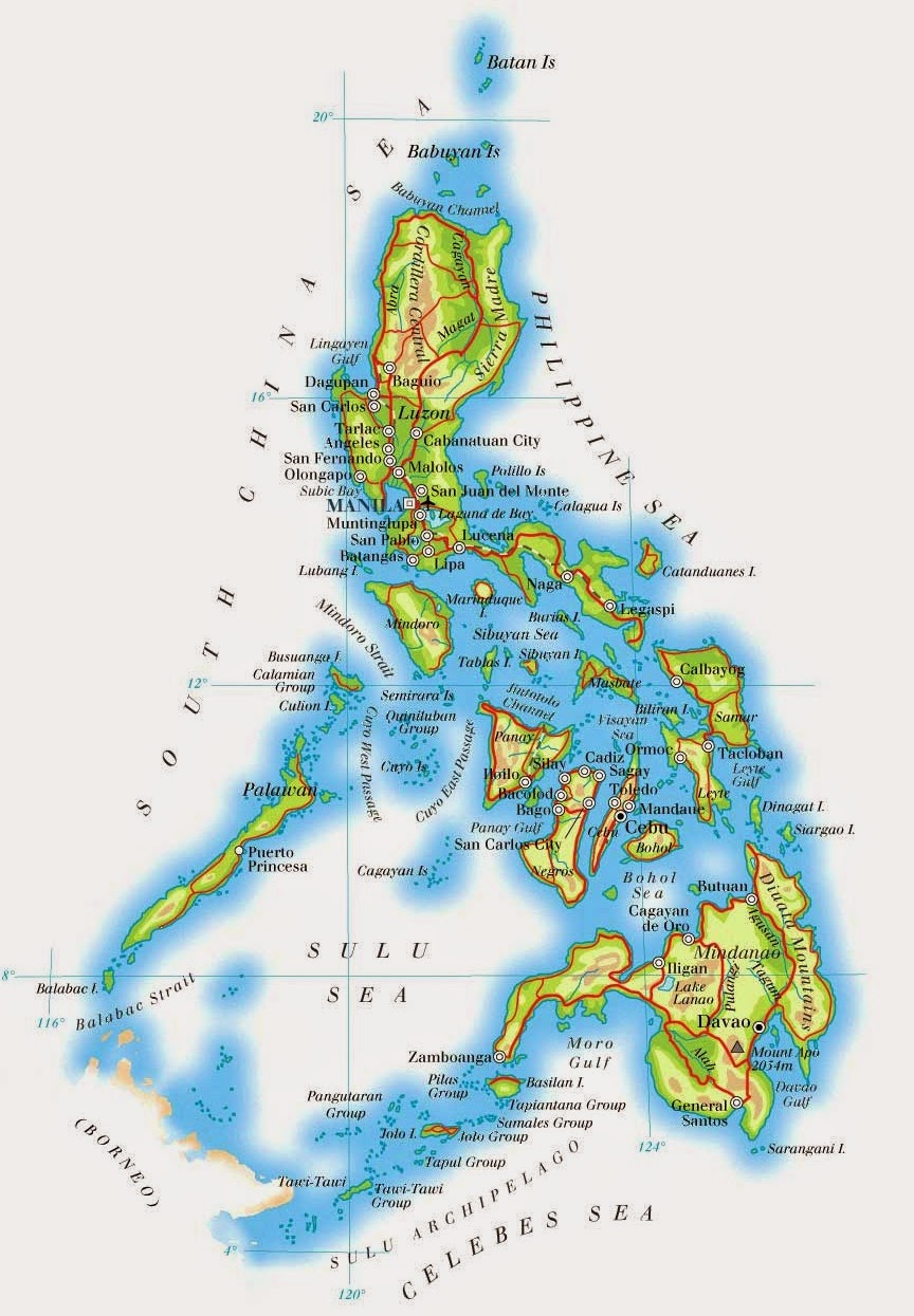 PHILIPPINES - GEOGRAPHICAL MAPS OF PHILIPPINES
