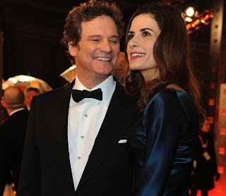 Colin Firth with Wife