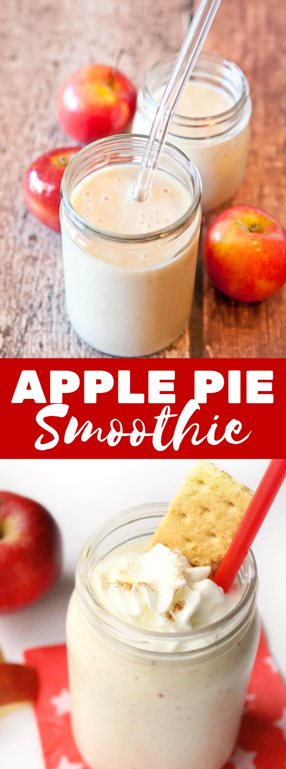 Healthy Apple Pie Smoothie #drinks #breakfast