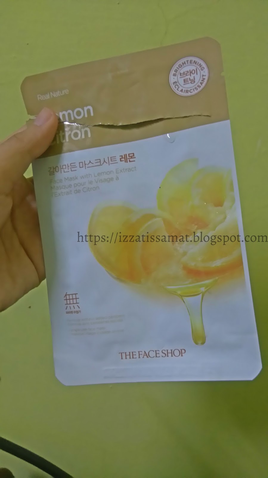 Tyy Review Face Mask Real Nature Thefaceshop Lemon