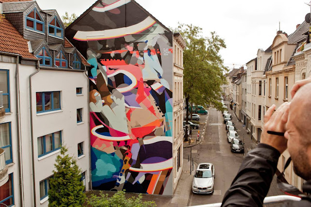 Street Art By SatOne In Cologne, Germany For CityLeaks Urban Art Festival. 3