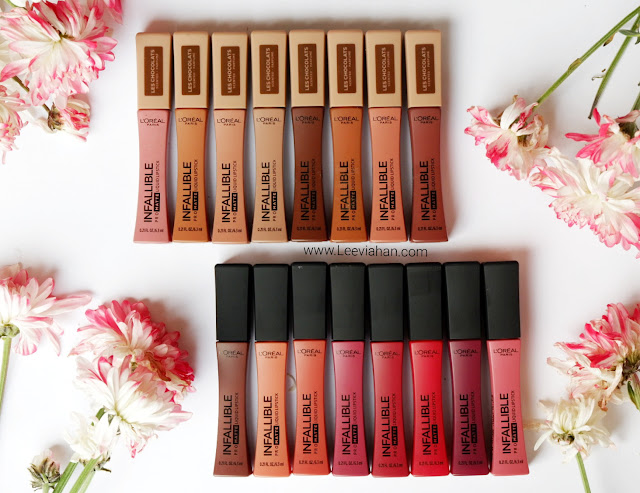 L'Oreal Infallible Pro Matte Liquid Lipstick review Indonesia, L'Oreal Infallible Pro Matte Liquid Lipstick, L'Oreal Infallible Pro Matte Liquid Lipstick  swatches