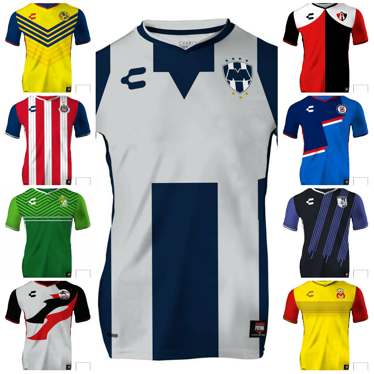 INSÓLITO Así serian los uniformes de la Liga MX con CHARLY FUTBOL