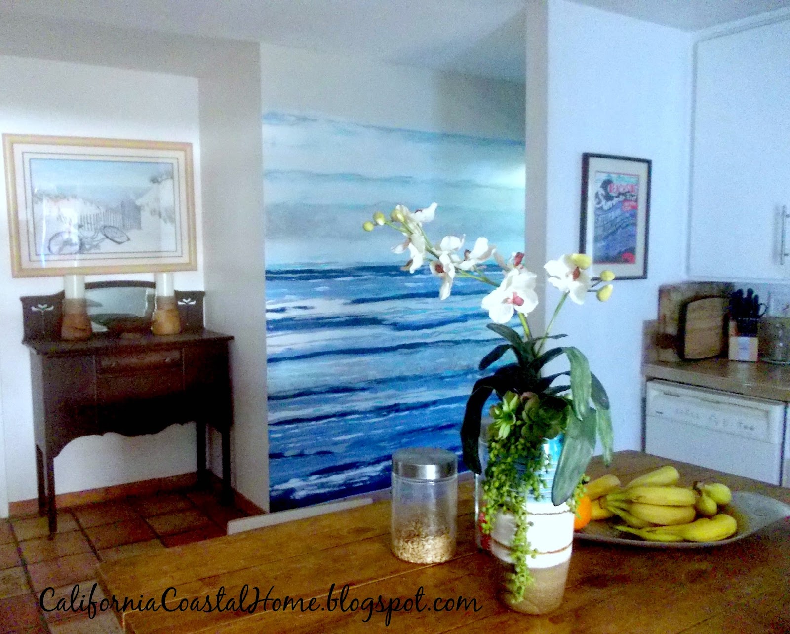 Modern Coastal Wall Mural DIY