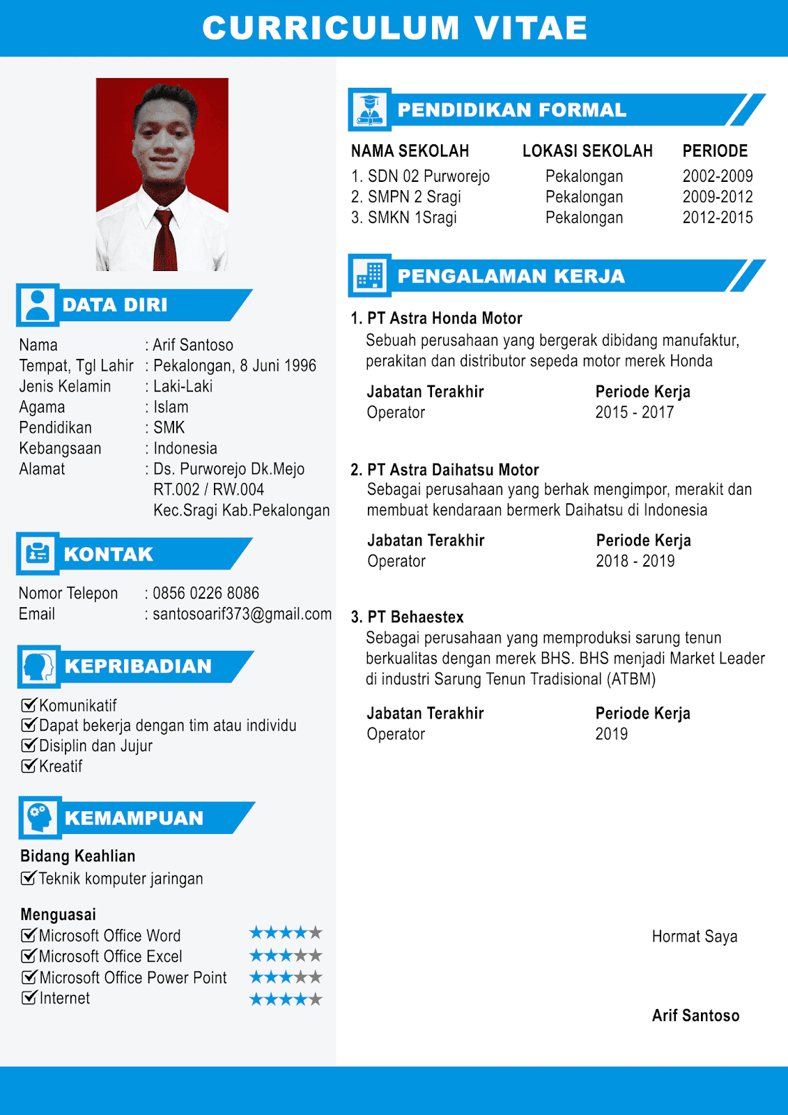 Contoh Cv Terbaik Contoh Resume Cv Terbaik Lengkap Dan Terkini Photos Images And Photos Finder