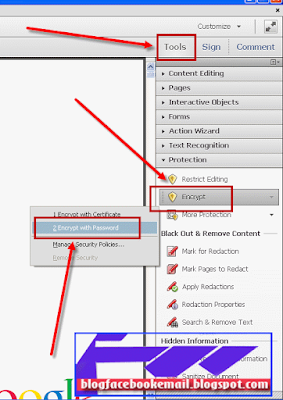 cara memberi password PDF adobe acrobat