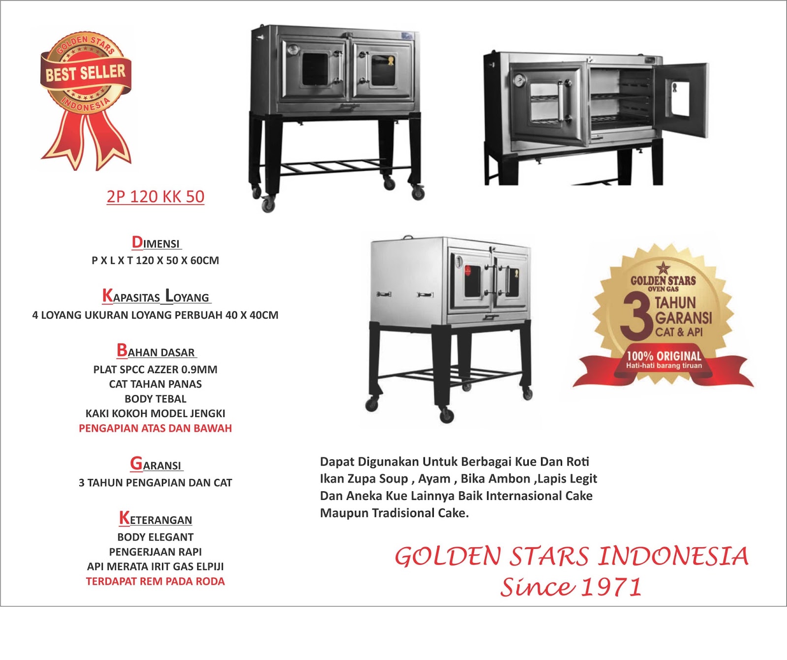 BEST SELLER OVEN GAS INDONESIA OVEN GAS GOLDEN STARS INDONESIA
