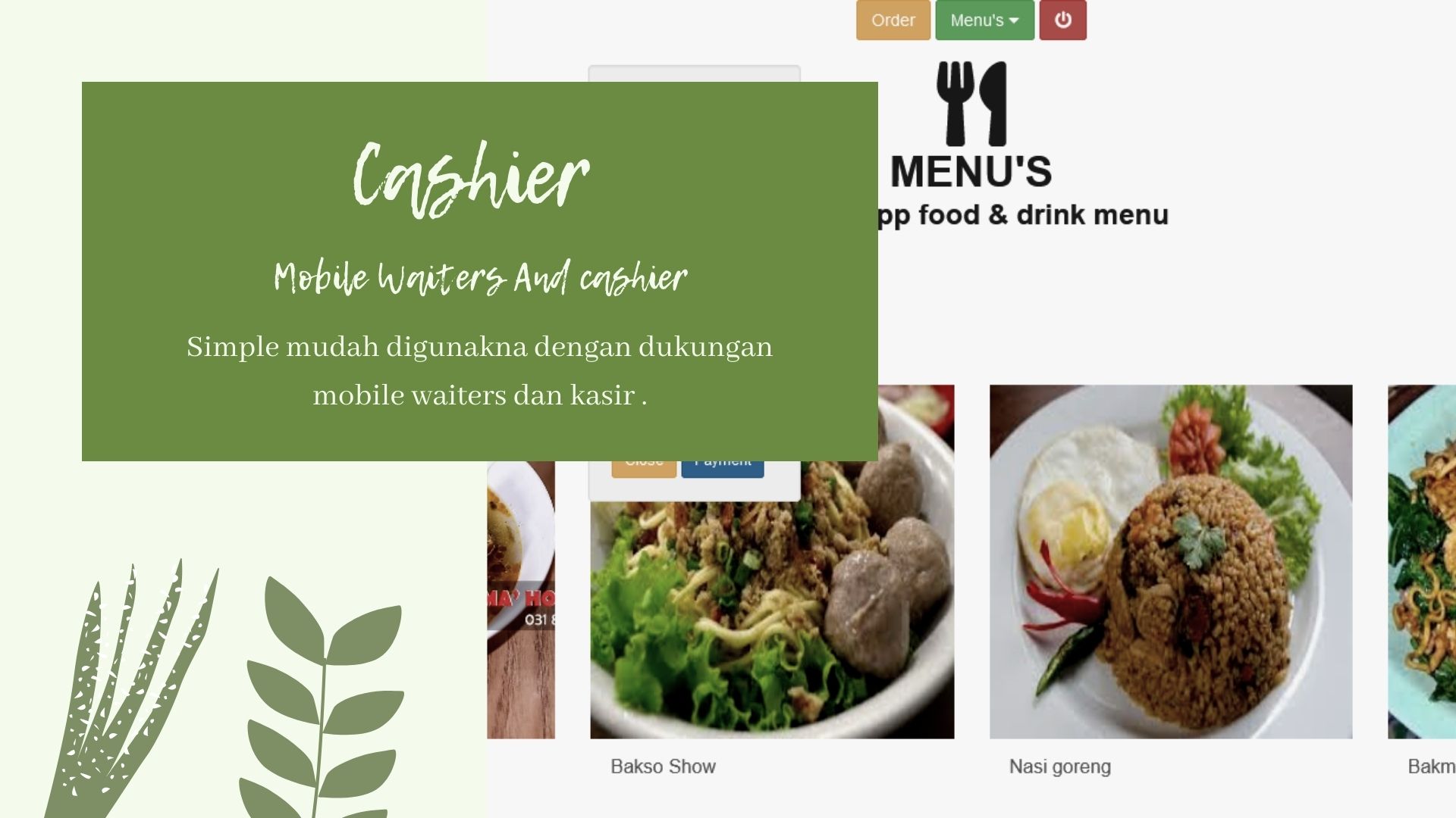 aplikasi restoran , software program restoran murah