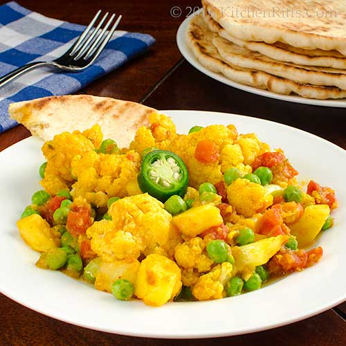 Kitchen Riffs Cauliflower, Potato, and Pea Curry