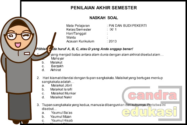 Soal uas pai kelas 9 semester 2 dan kunci jawaban