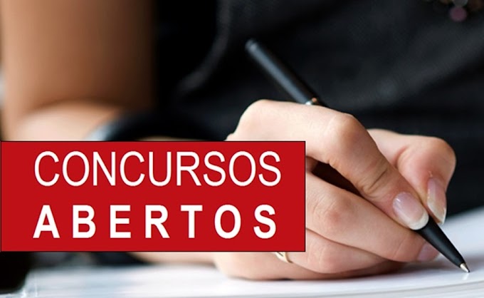 Concursos Públicos com Inscrições Abertas para todos os níveis de escolaridade e salários de até R$ 15.164,03