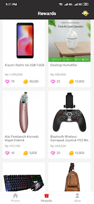 Bukti Smartphone Android Gratis dari Aplikasi Promolho Android