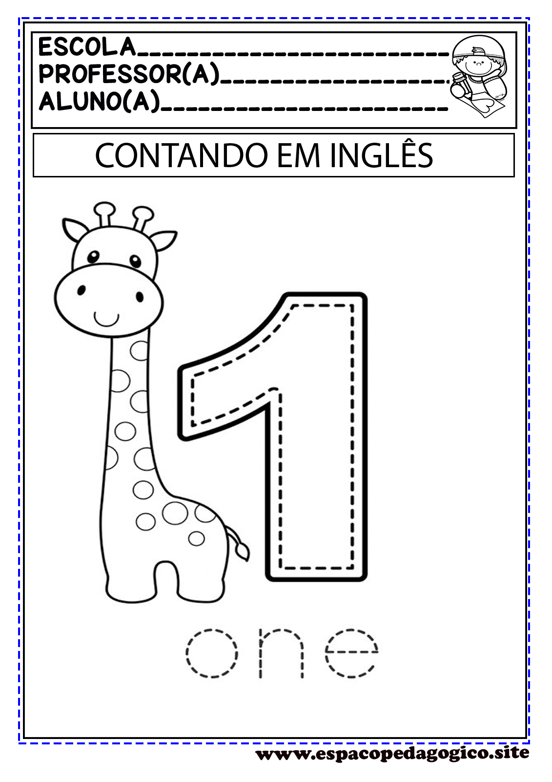 Lindas Atividades De InglÊs Para CrianÇas Aprendendo Numerais NÚmeros