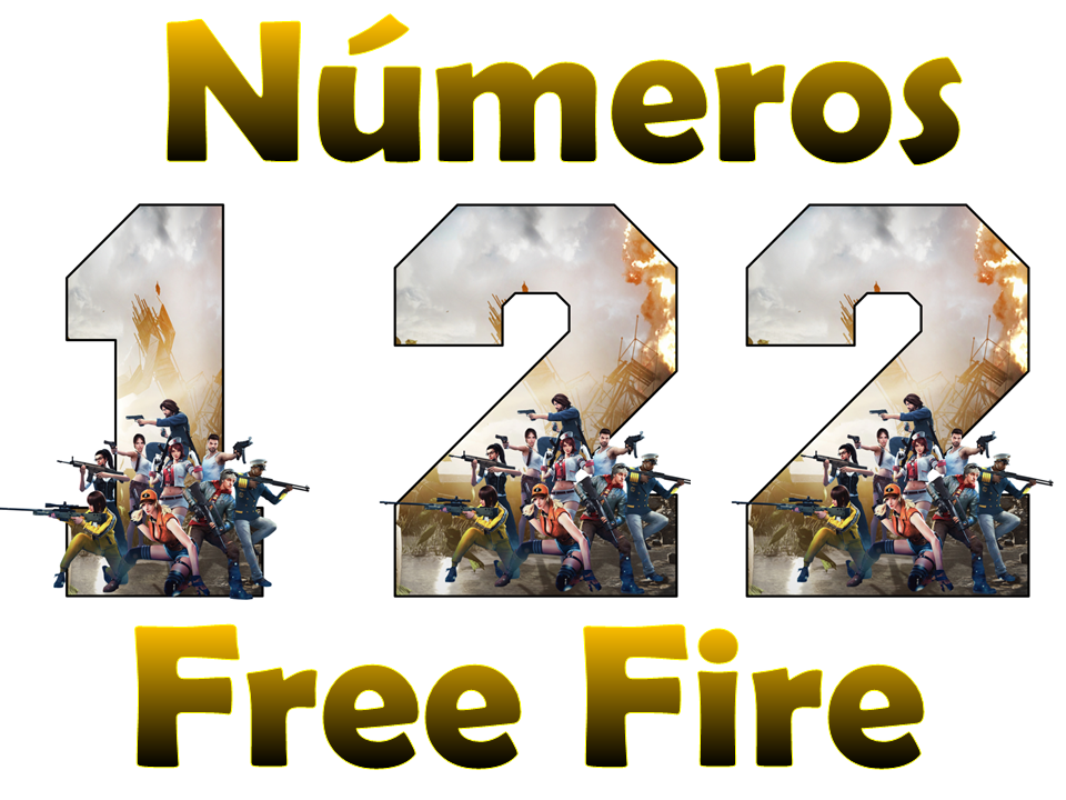 Kits imprimibles gratis Free Fire Números