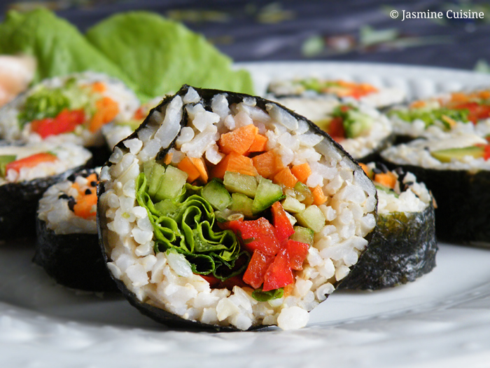 Sushis véganes Jasmine Cuisine