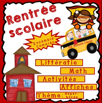 Rentrée scolaire - Math-Littératie-Activités-Affiches