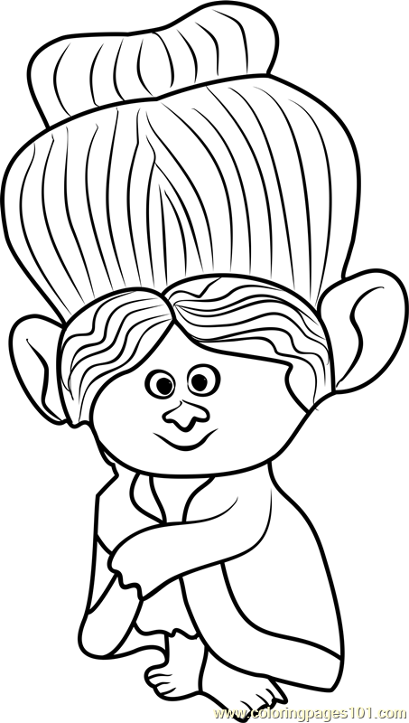 Bridget from Trolls Coloring Page Color Online - My Best Partys