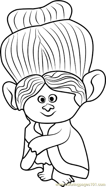 Bridget from Trolls Coloring Page Color Online - My Best Partys