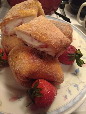 Strawberry Cheesecake Chimichangas