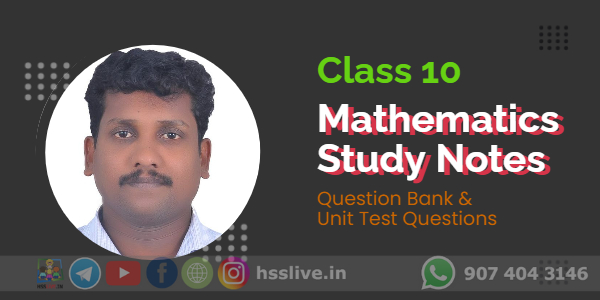Class 10 Mathematics Focus Area based Study Notes Class 10 Mathematics Focus Area based Study Notes