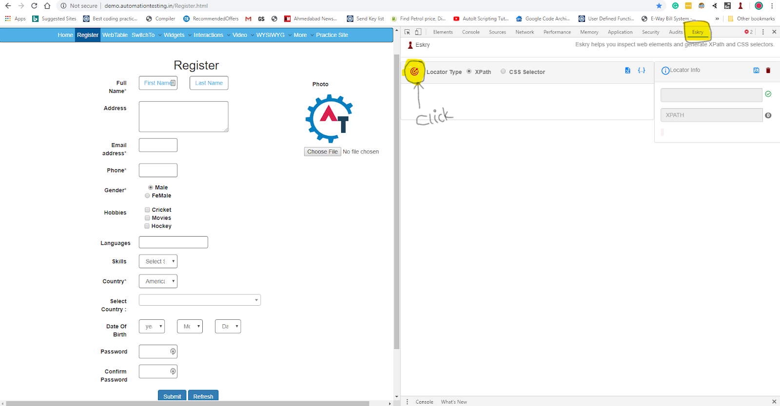 All About Software Testing XPath and CSS finder Chrome Extension Tool