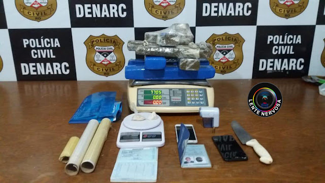 Agentes do Denarc apreendem quase oito quilos de maconha no Bairro Tancredo Neves, na capital