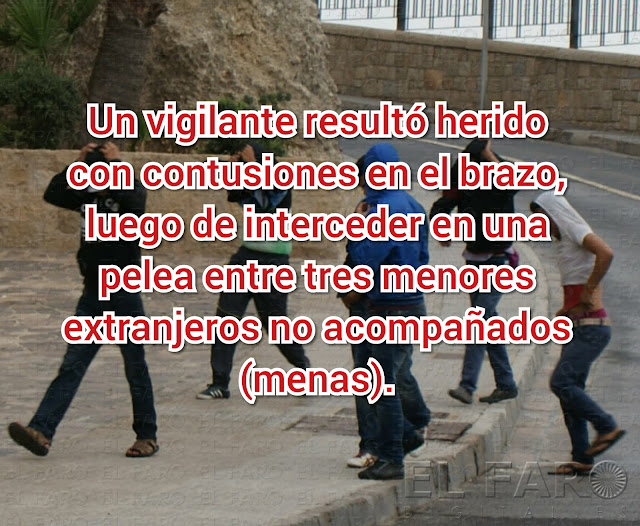 Vigilante de seguridad resulta herido al interceder en una pelea de menas en Melilla